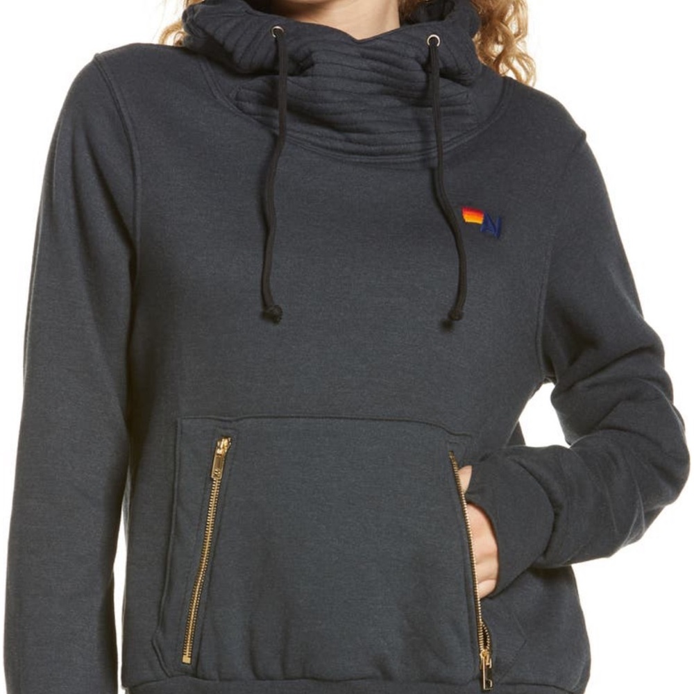 Aviator Nation Ninja Hoodie in Charcoal